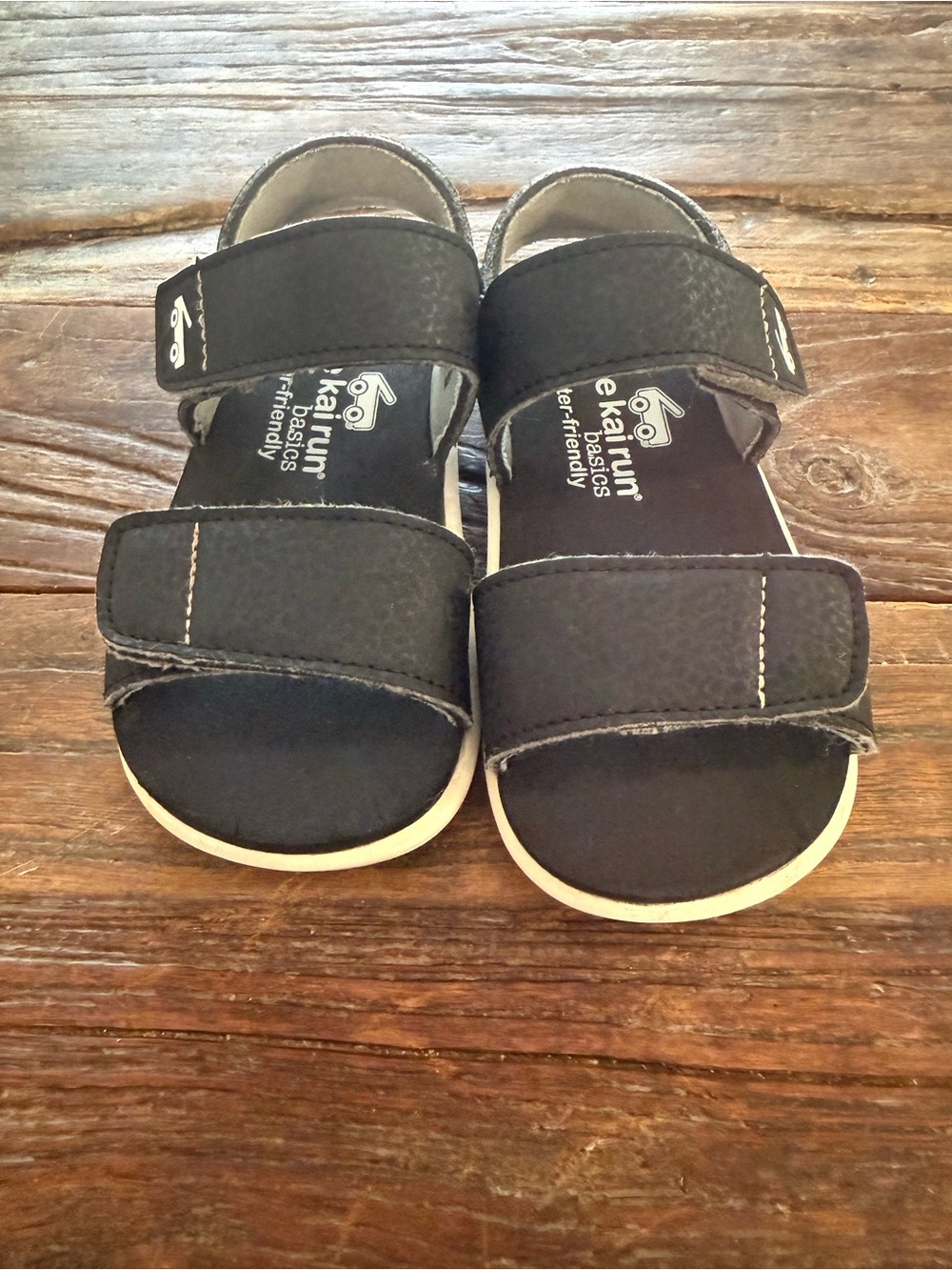 See Kai Run Kids Black Velcro Sandals